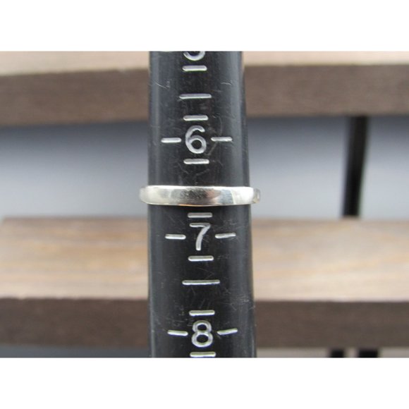 Size 6.5 Sterling Silver Chunky Cluster Clear CZ Band Ring Vintage Statement - Picture 6 of 8